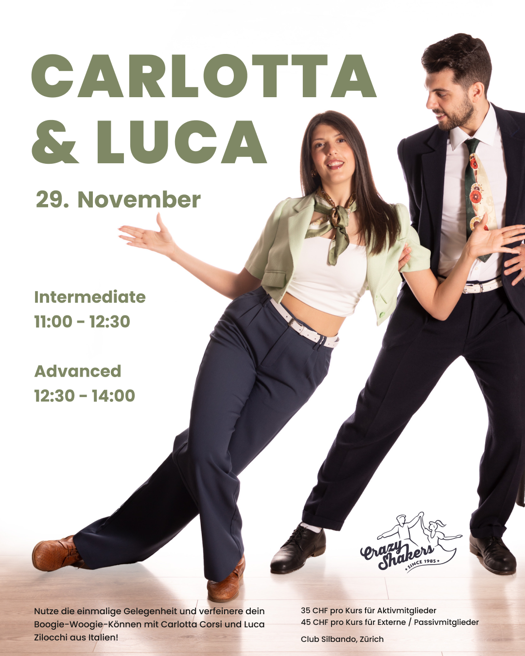 Boogie Woogie Workshop mit Carlotta Corsi und Luca Zilocchi