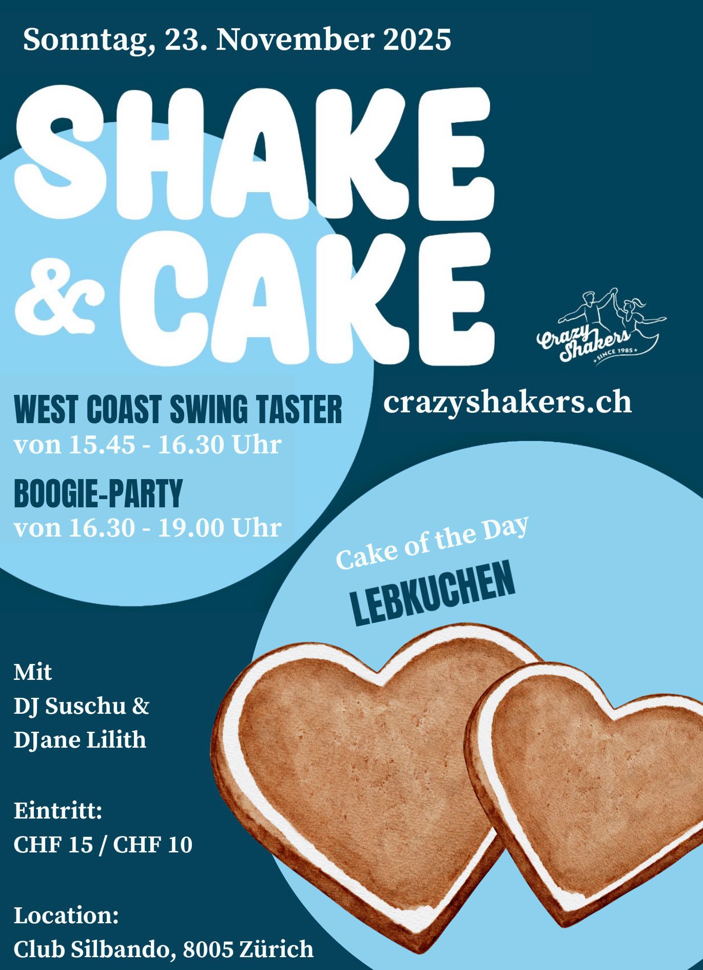 Shake & Cake am 23. November